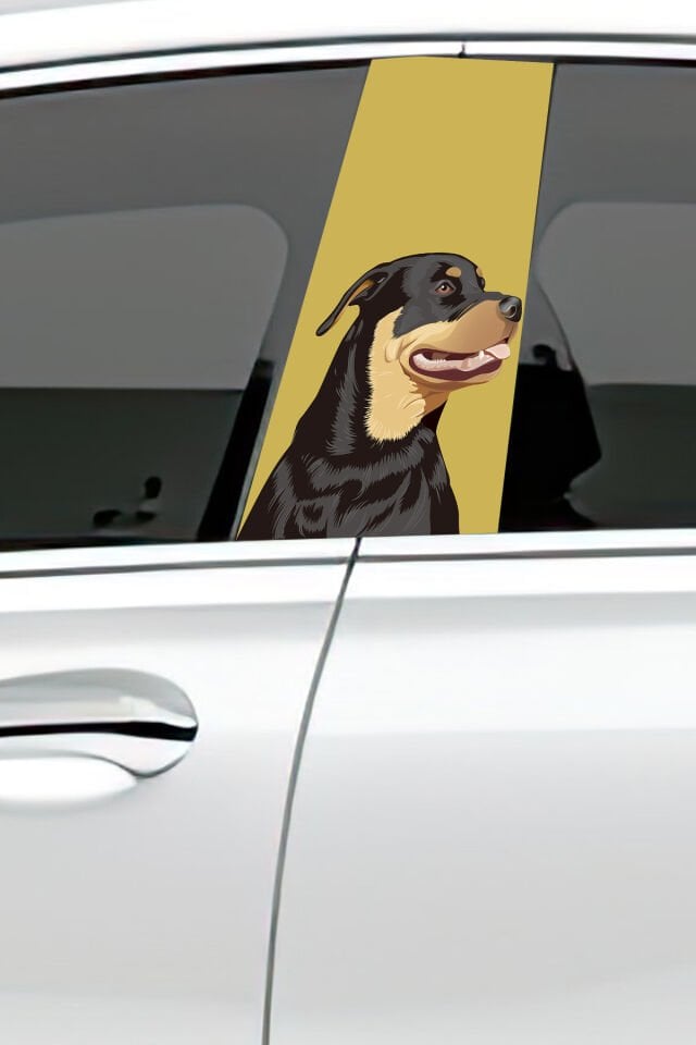 Araç Kapı Direk Kaplama Folyosu Desenli (Sağ Sol Takım) (2 Adet) - 22x50 Cm