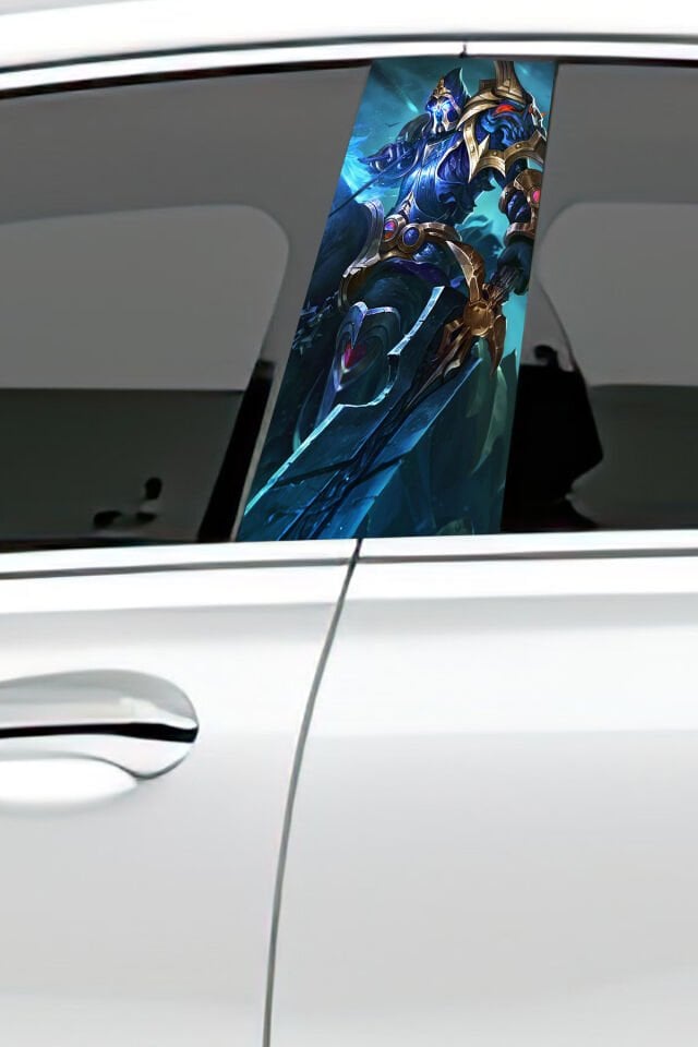 Araç Kapı Direk Kaplama Folyosu Desenli (Sağ Sol Takım) (2 Adet) - 22x50 Cm