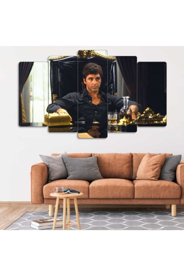 Scarface, Al Pacino - 5 Parçalı Tablo