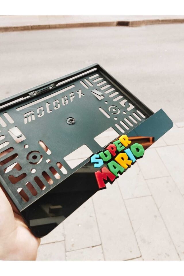 Motorsiklet Plakalık Lazer Kesim Pleksi| Isimli Plakalık |kişiye Özel Plakalık| Mario