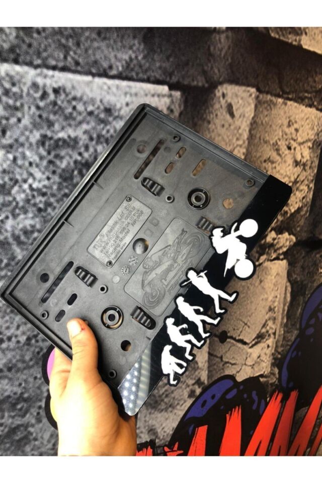 Evrim Temalı Motor Plakalık | Dayanıklı Pleksi Motosiklet Plakalık