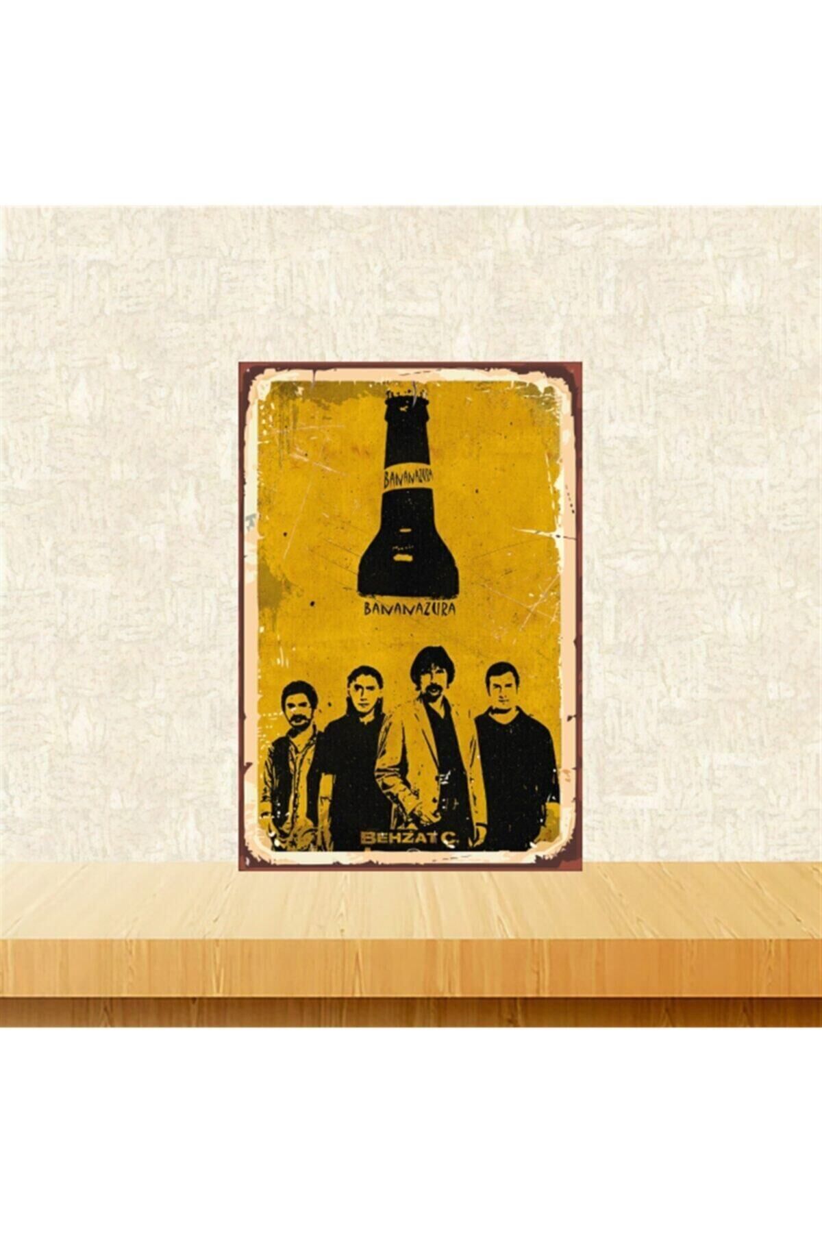 Behzat Ç Bananazura 20-30 Cm Retro Ahşap Tablo Tkfx4808