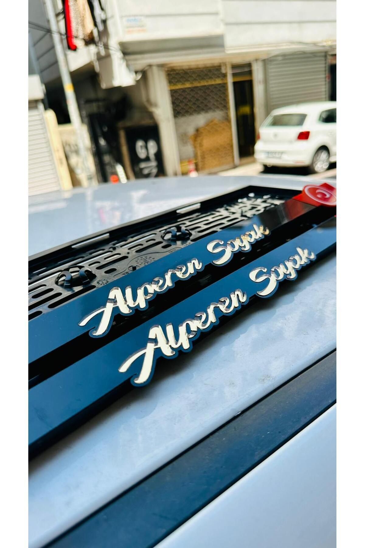 Kişiye Özel Türk Bayraklı Model 3d Pleksi Takmatik Plakalık