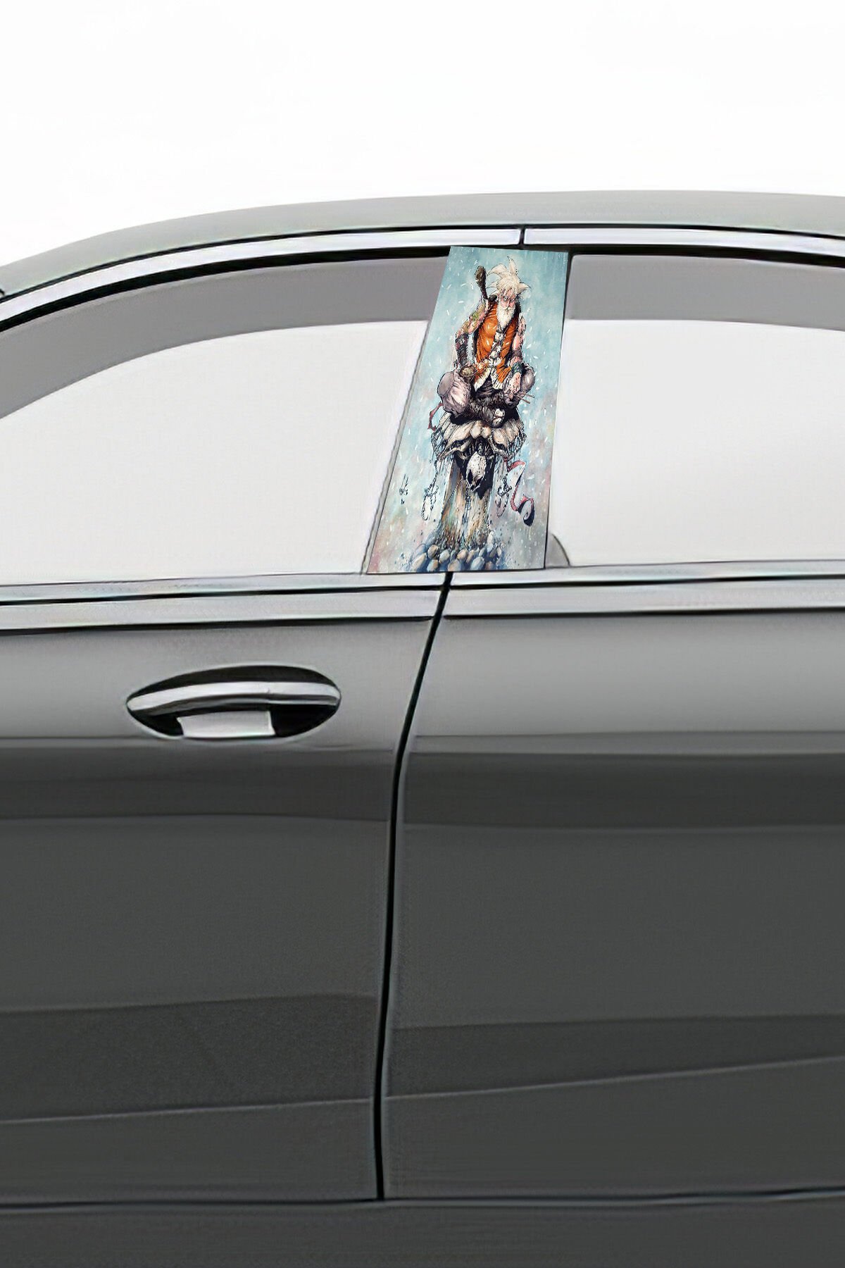 Araç Kapı Direk Kaplama Folyosu Desenli (Sağ Sol Takım) (2 Adet) - 22x50 Cm