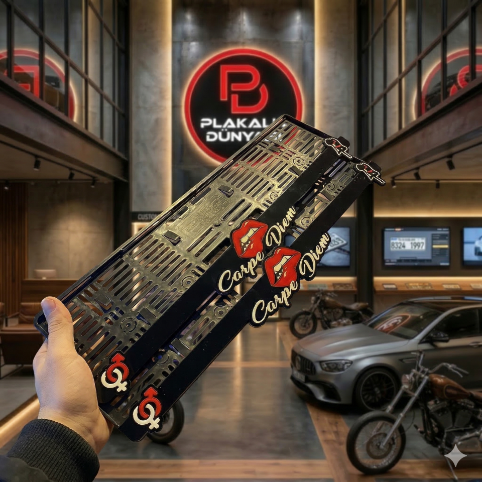 Carpe Diem Plakalık 3D Takmatik Pleksi Lazer Kesim Universal (2’li Set)