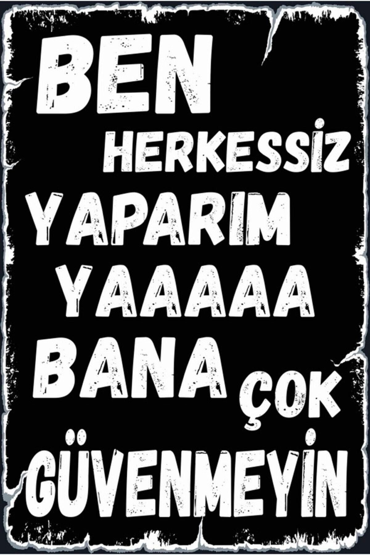 Retro Ahşap Duvar Poster 20x30cm