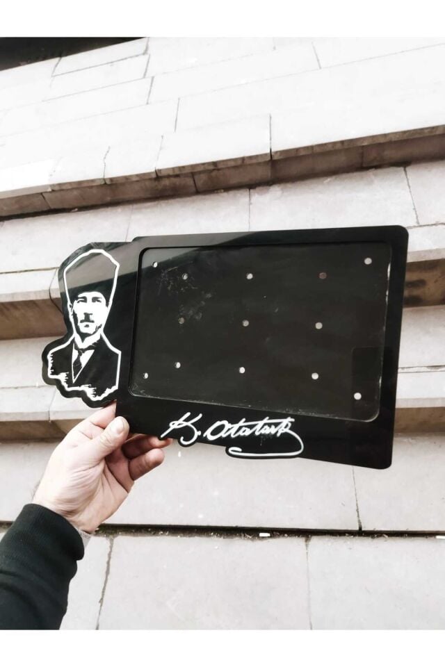 Motorsiklet Plakalık Atatürk Lazer kesim Full pleksi