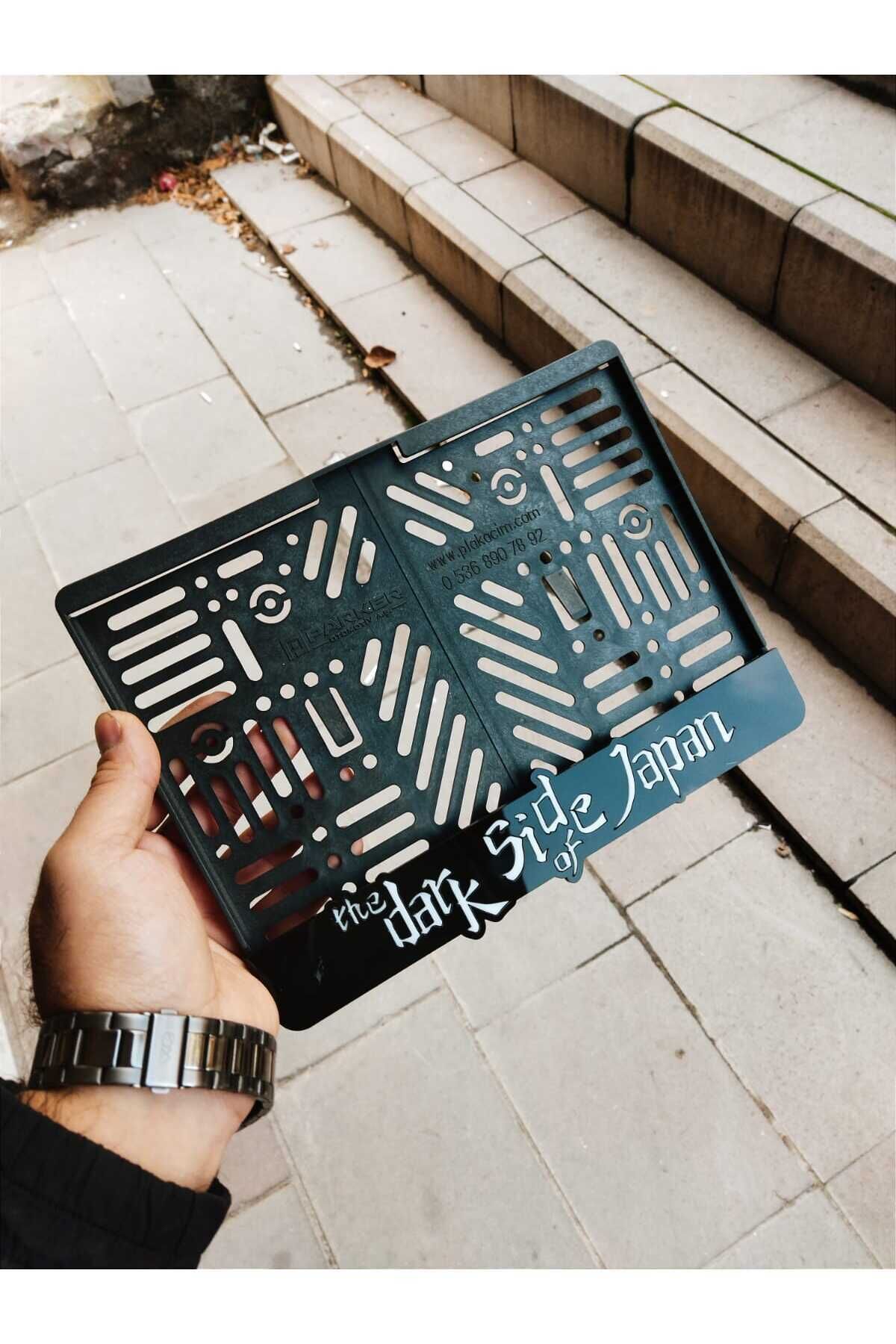 Motorsiklet Plakalık The Dark Side Of Japan Lazer Kesim Pleksi plakalık | kişiye özel plakalık