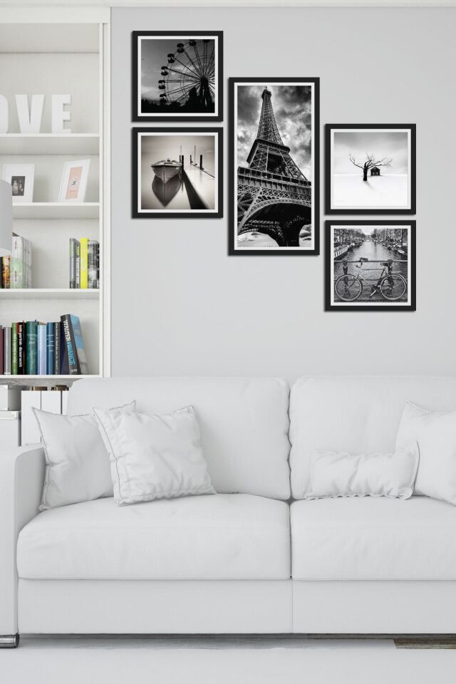 Collage Style 5 Parçalı Mdf Tablo Atf205