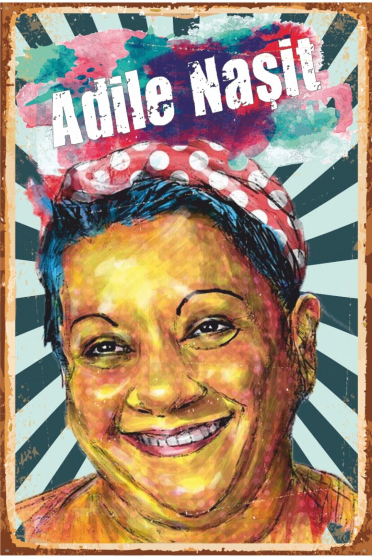 Adile Naşit Yeşilçam Retro Vintage Ahşap Poster