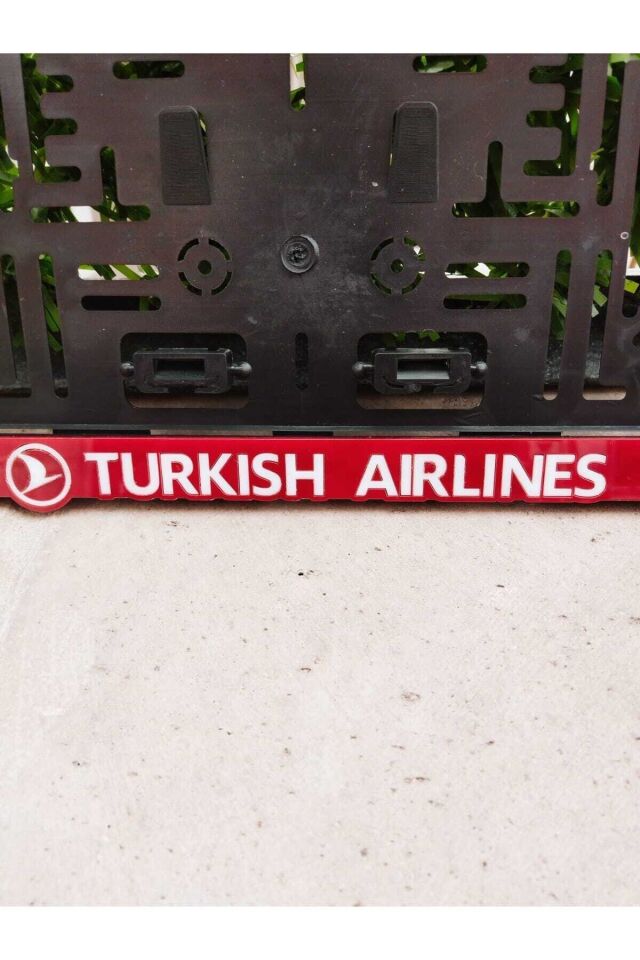 Kare Plakalık Turkısh Aırlınes Kırmızı Takmatik Lazer Kesim Pleksi ( 1 Adet )