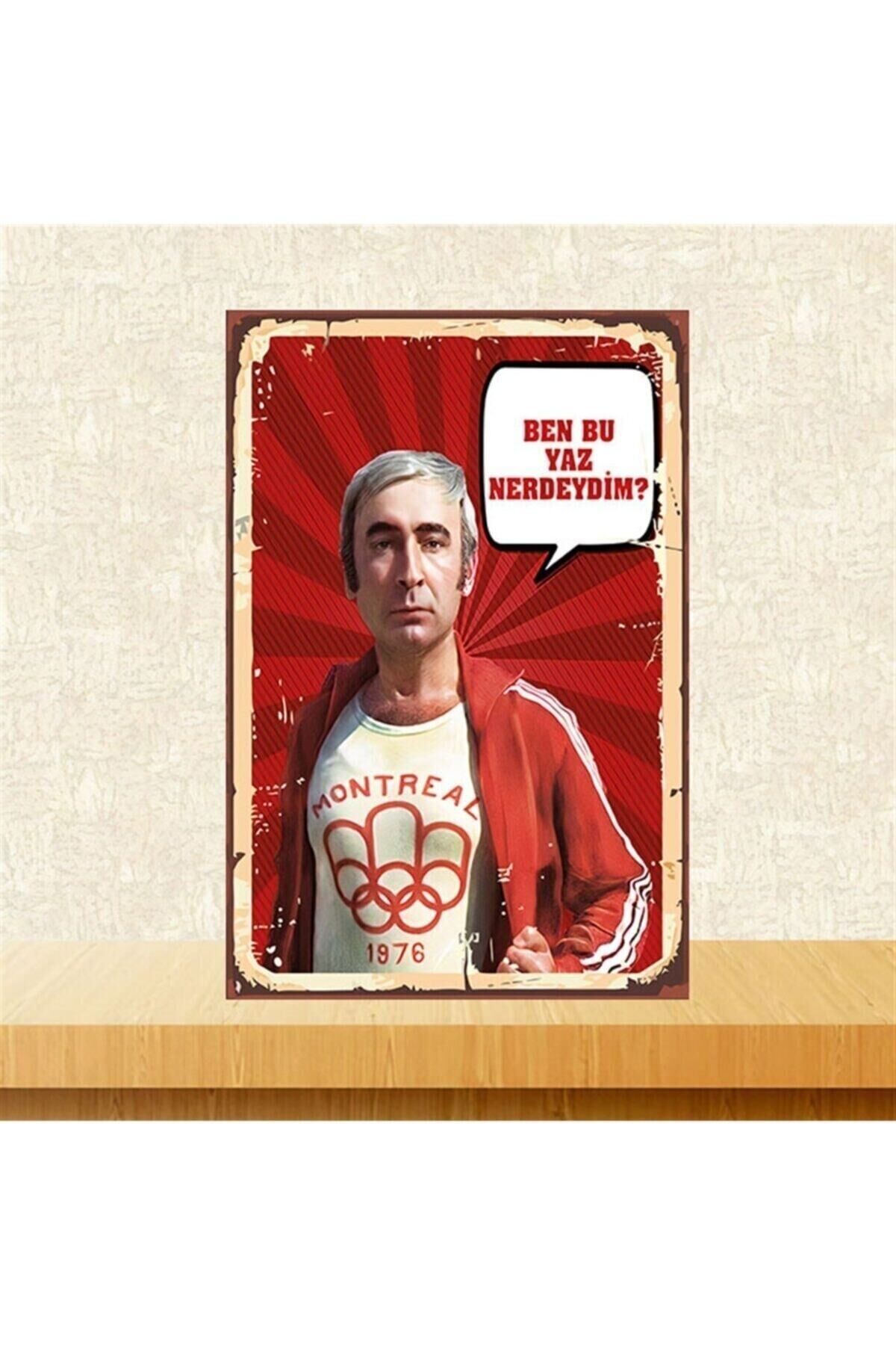 Ben Bu Yaz Neredeydim Şener Şen Retro Ahşap Poster 20-30 Cm