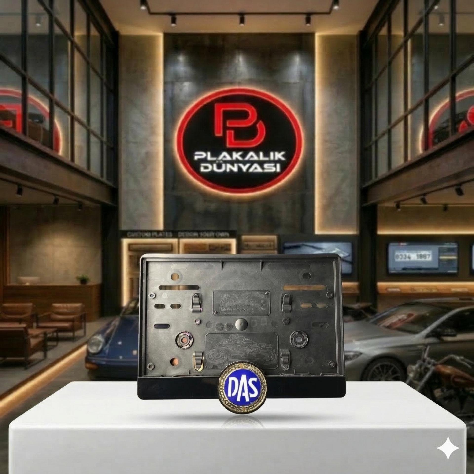 Das Tasarımlı Motorsiklet Plakalık Lazer Kesim Pleksi (Tekli)