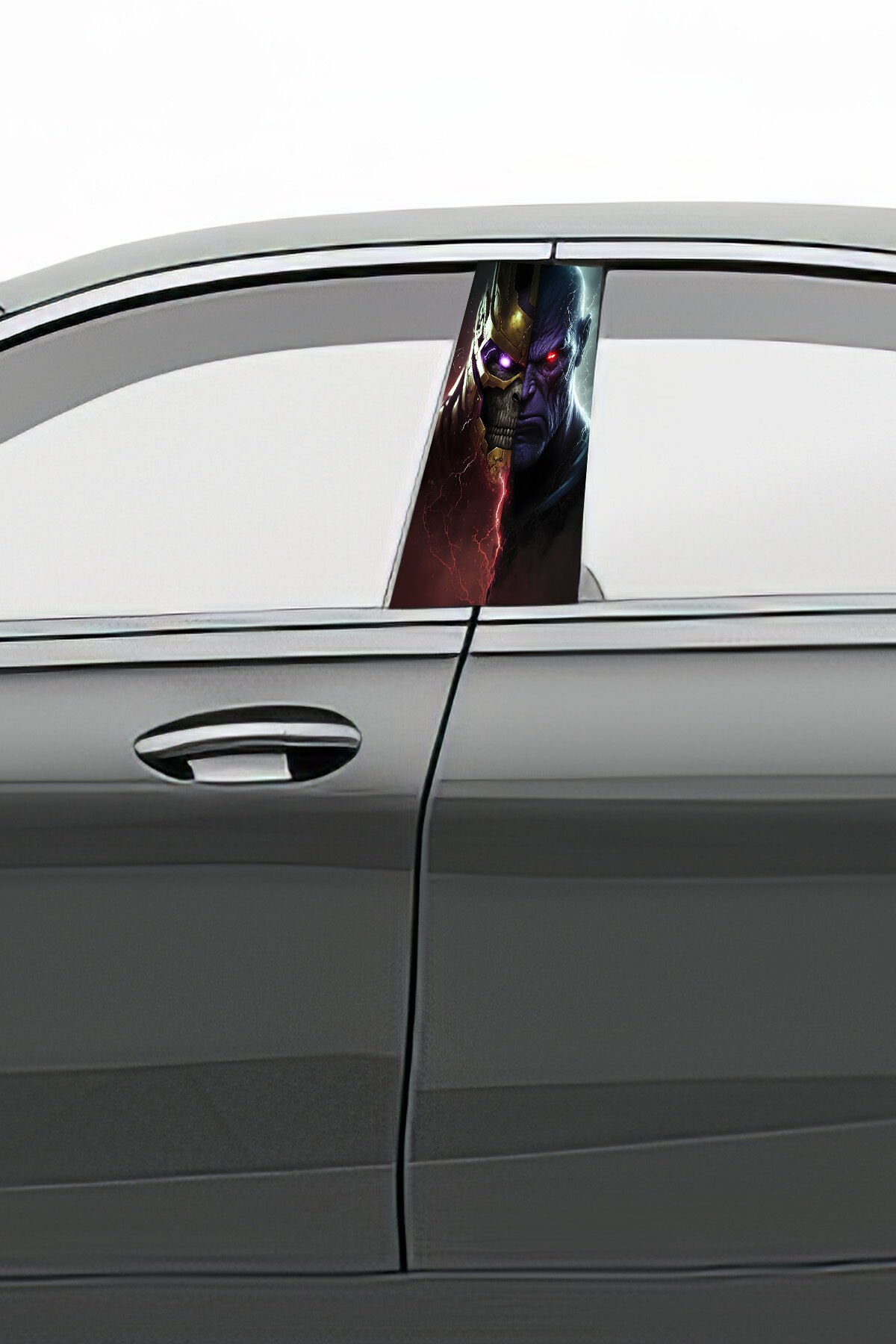 Araç Kapı Direk Kaplama Folyosu Desenli (Sağ Sol Takım) (2 Adet) - 22x50 Cm