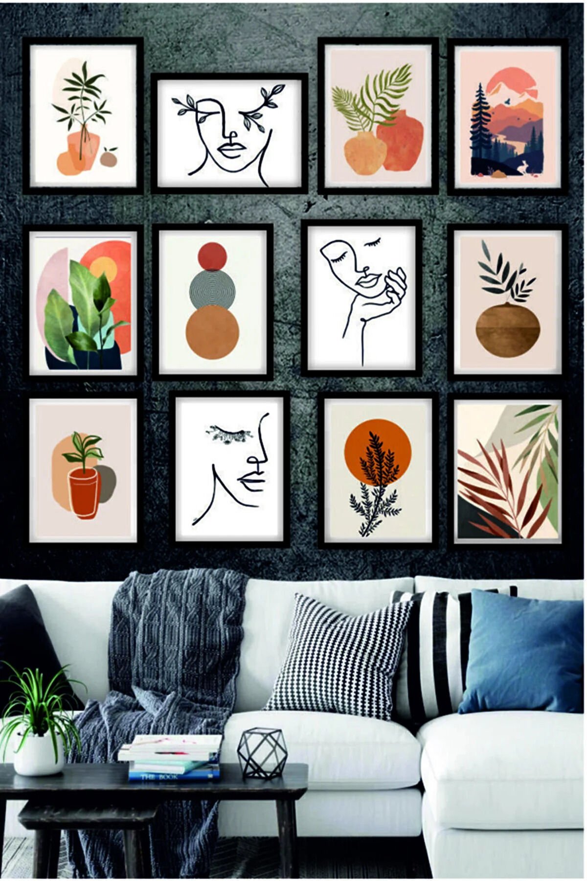 Dekorize Mdf Tablo Seti 12 Parça 3 Mm (çerçeve Görünümlü)