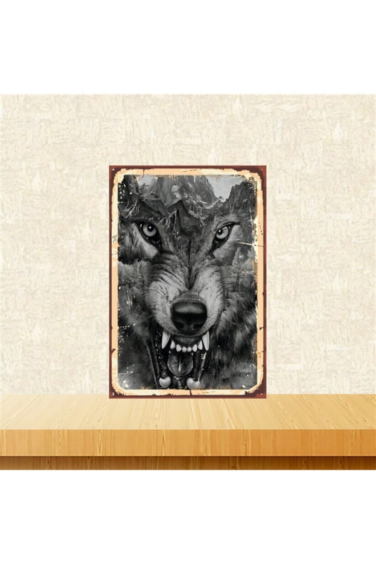 Kurt Tasarımlı 20-30 Cm Retro Ahşap Tablo Tkfx4568