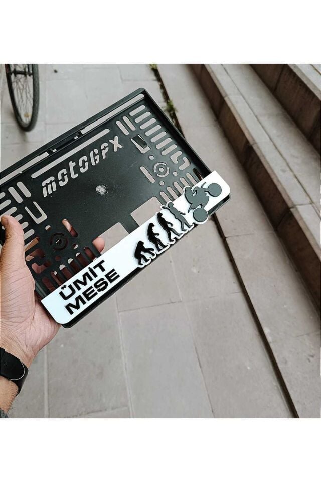 Motorsiklet Plakalık Evrim Ağacı Lazer Kesim Pleksi plakalık | kişiye özel plakalık Uyumlu