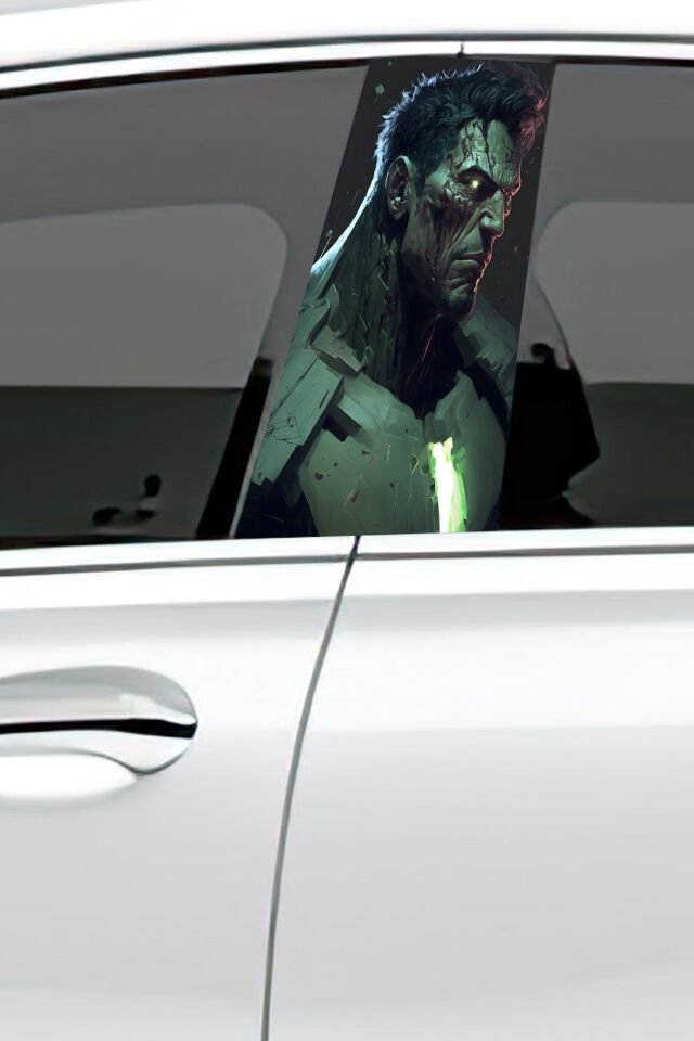 Araç Kapı Direk Kaplama Folyosu Desenli (Sağ Sol Takım) (2 Adet) - 22x50 Cm