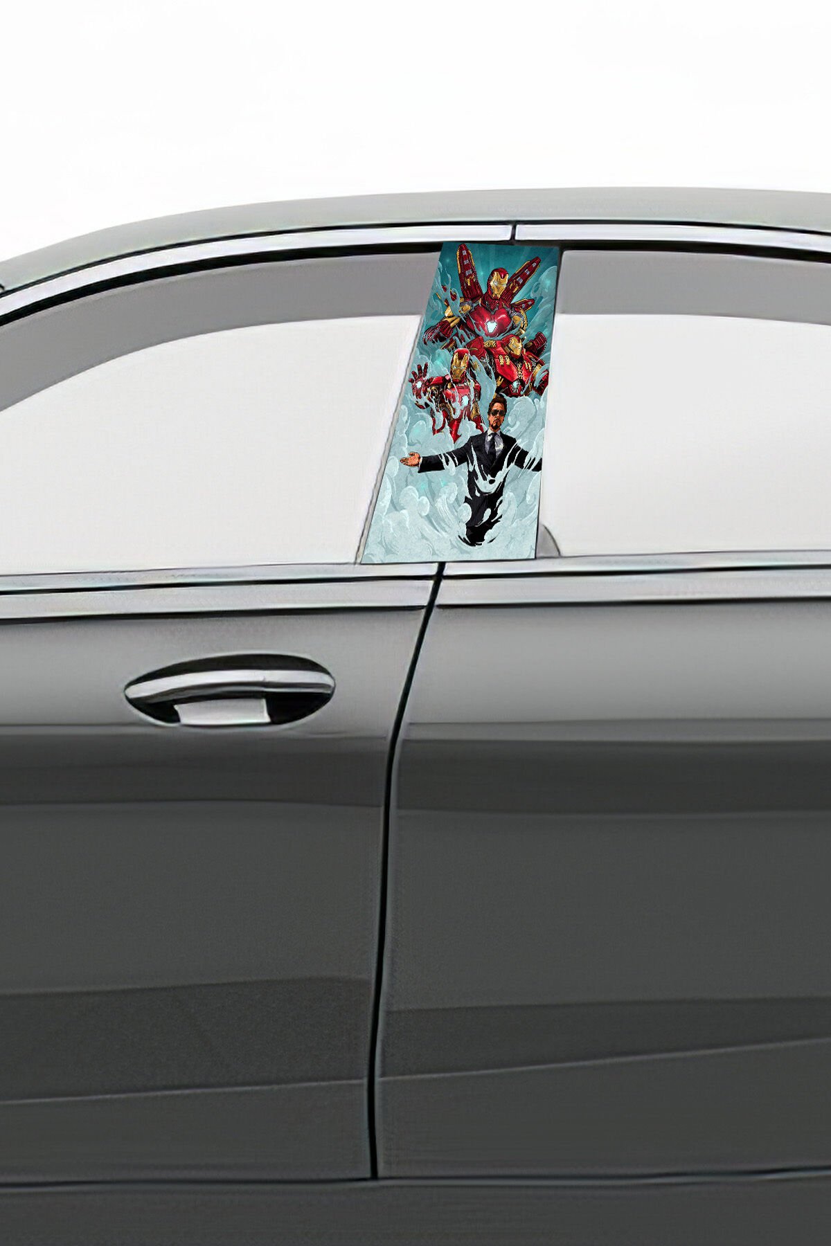 Araç Kapı Direk Kaplama Folyosu Desenli (Sağ Sol Takım) (2 Adet) - 22x50 Cm