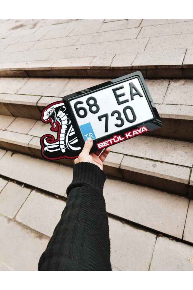 MOTORSİKLET PLAKALIK FULL PLEKSİ COBRA | İSİMLİ PLAKALIK | MOTOR PLAKALIK LAZER KESİM|kişiye özel