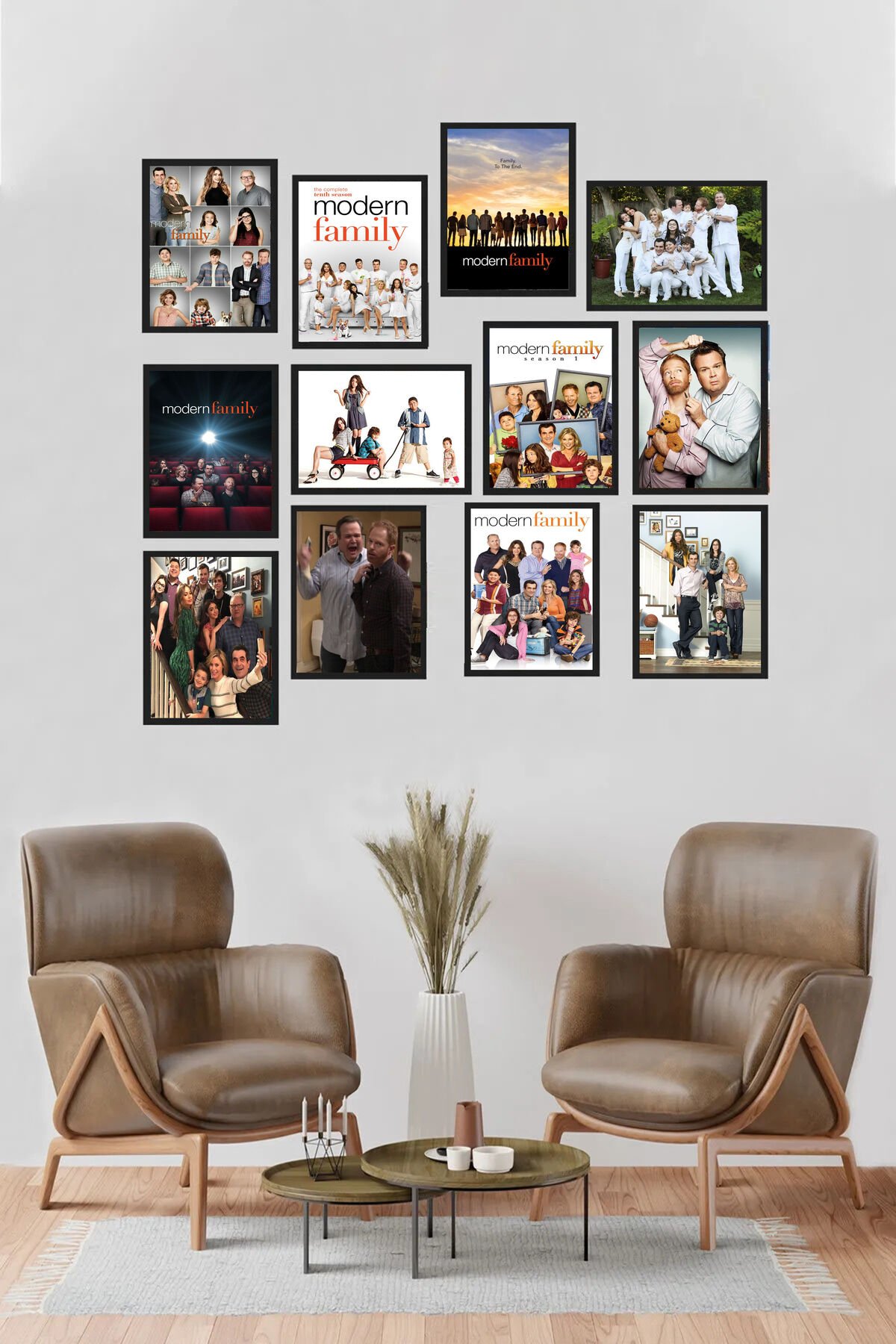 Modern Family 12 Parça Ahşap Mdf Tablo