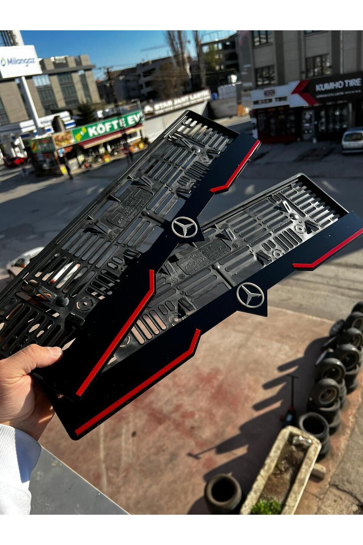 MERCEDES BENZ Uyumlu Logolu Pleksi Plakalık 2 Adet(1 Takım)