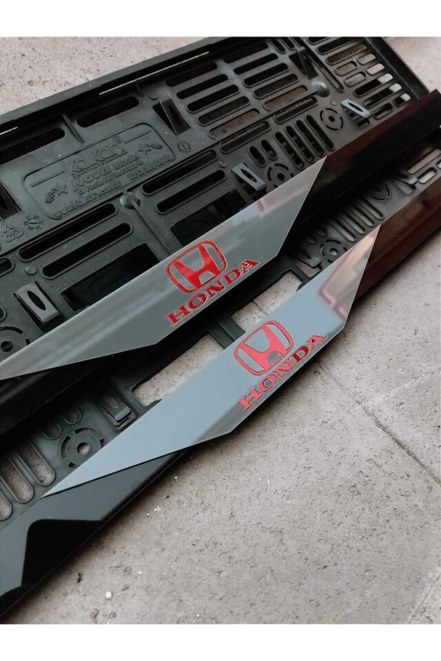 Plakalık Lazer Kesim Pleksi (2 Adet) HONDA KİŞİYE ÖZEL PLAKALIK|İSİME ÖZEL PLAKALIK