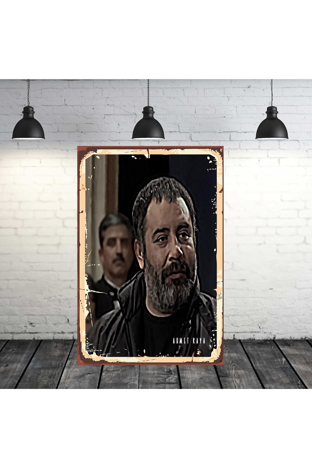 Ahmet Kaya Tasarımlı 20x30 Cm Retro Ahşap Tablo