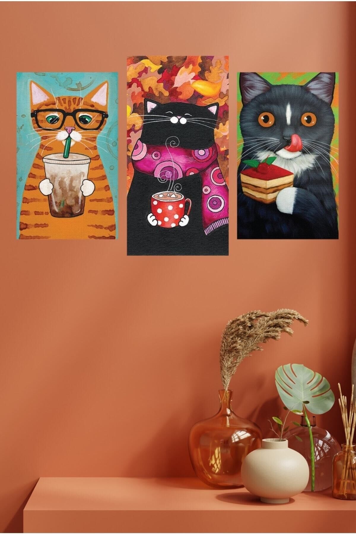 Modern Deco 3 Parçalı MDF Tablo MTT194