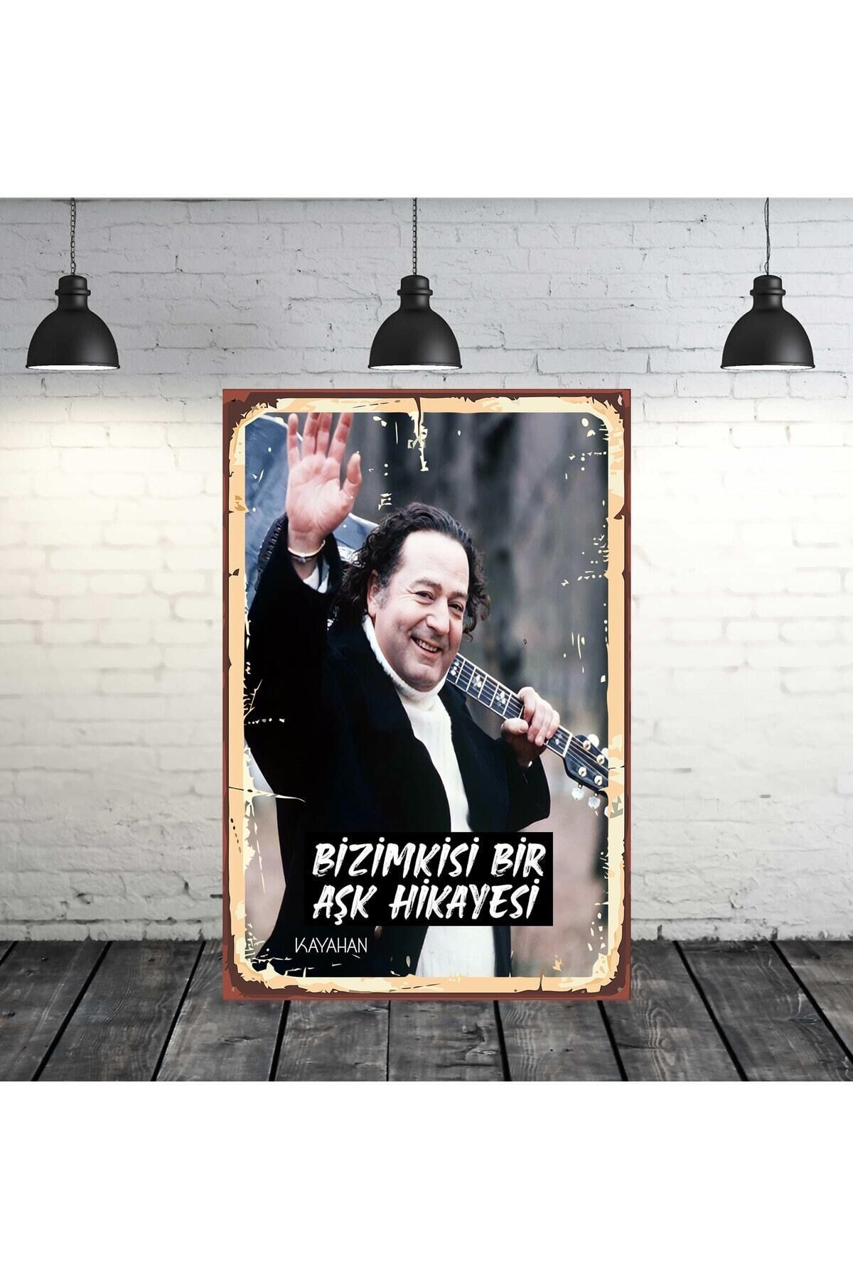 Bizimkisi Bir Aşk Hikayesi Kayahan Tasarımlı 20x30 Cm Retro Ahşap Tablo