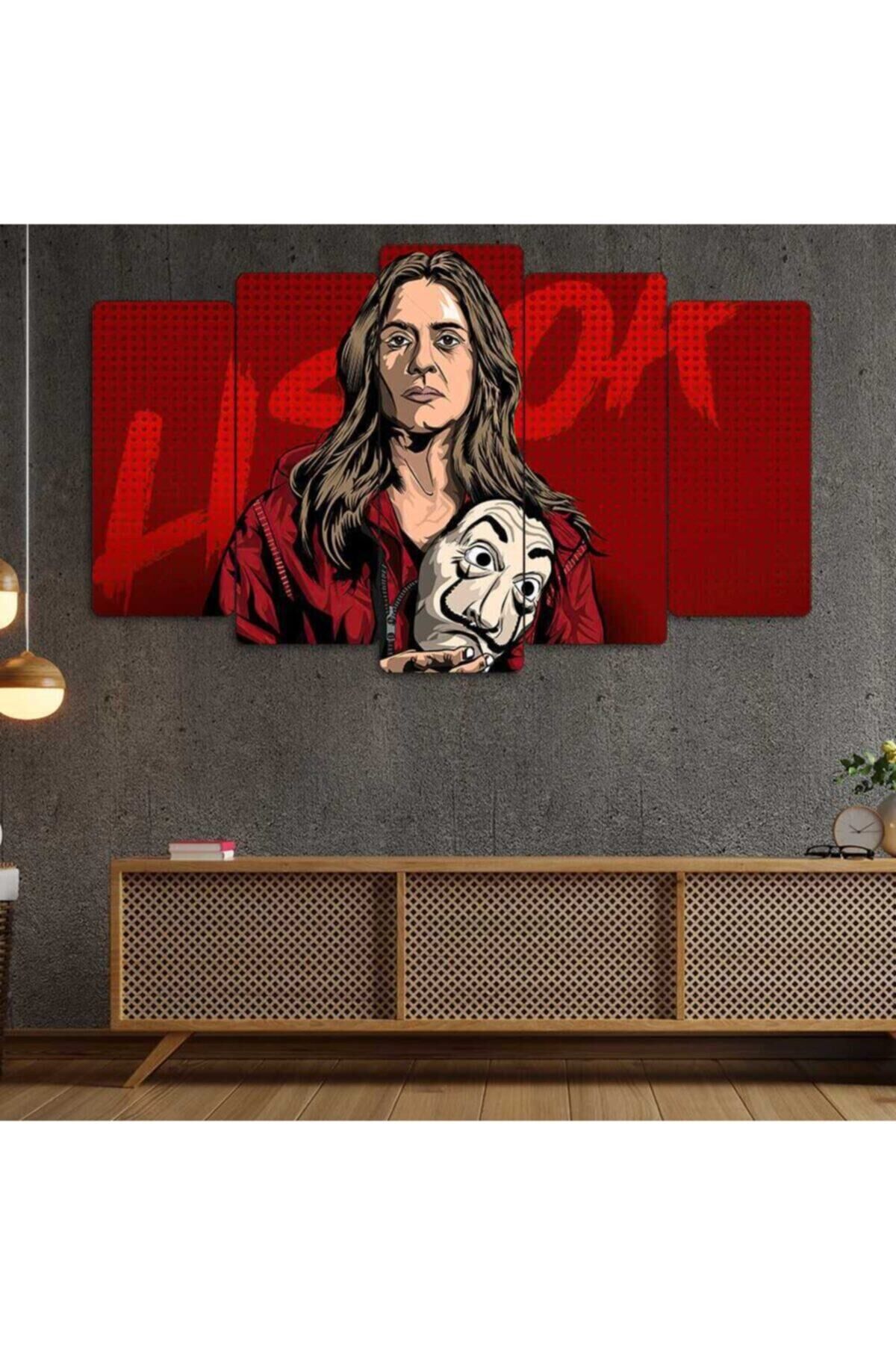 La Casa De Papel, Raquel - 5 Parçalı Tablo