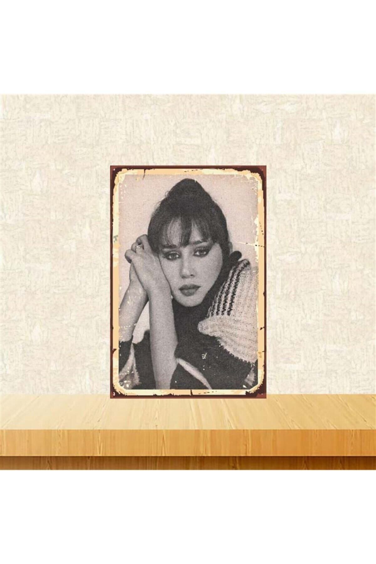 Sezen Aksu 20-30 Cm Retro Ahşap Poster Tkfx3881