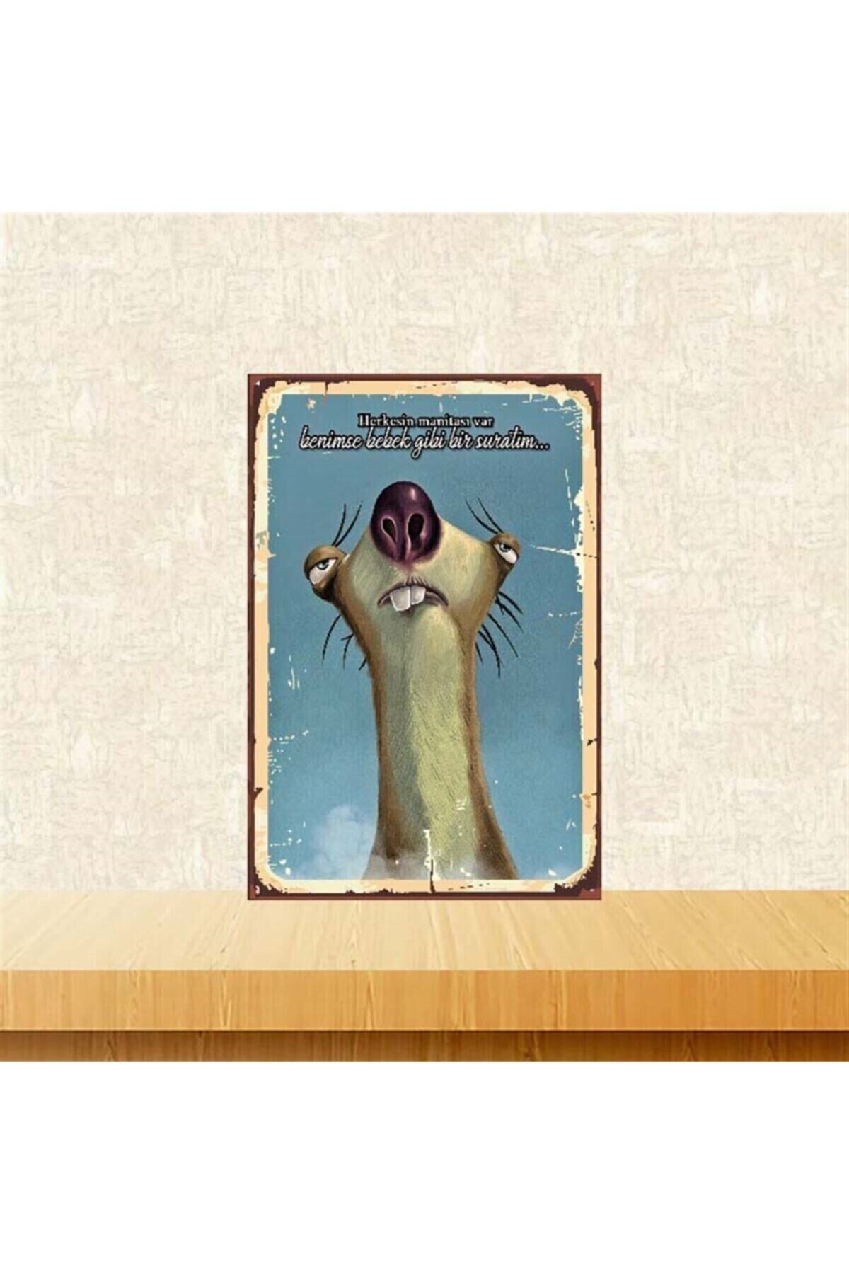 Herkesin Manitası Var Retro Ahşap Poster