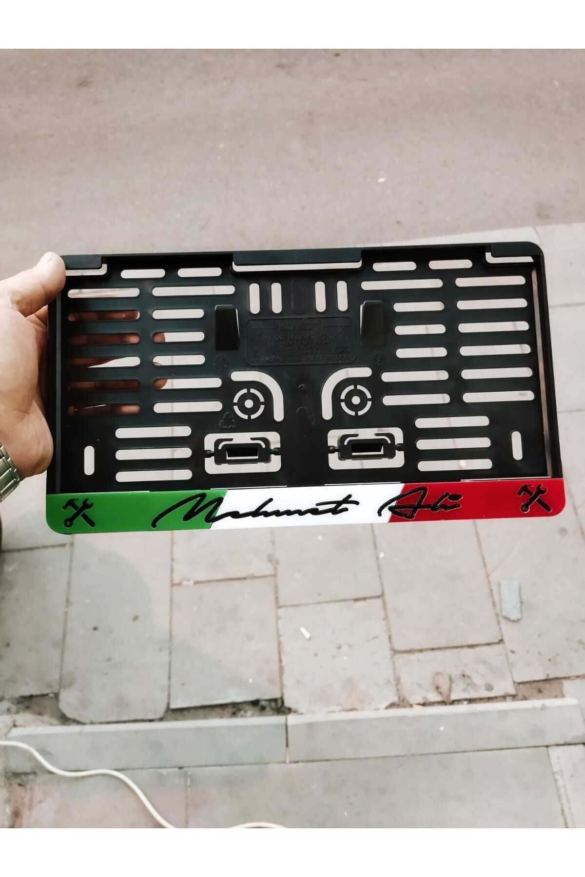 Kare Plakalık Italyan Bayraklı Kişiye Özel Lazer Kesimpleksi|isimliplakalık|kişiyeözelplakalık