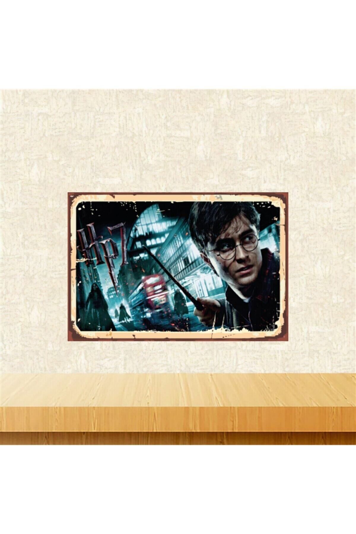 Harry Potter Hp7 Retro Ahşap Tablo 20-30 cm