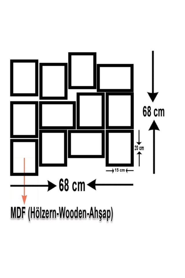 Ünlü Futbolcular 12 Parça Ahşap Mdf Tablo Zlltb402