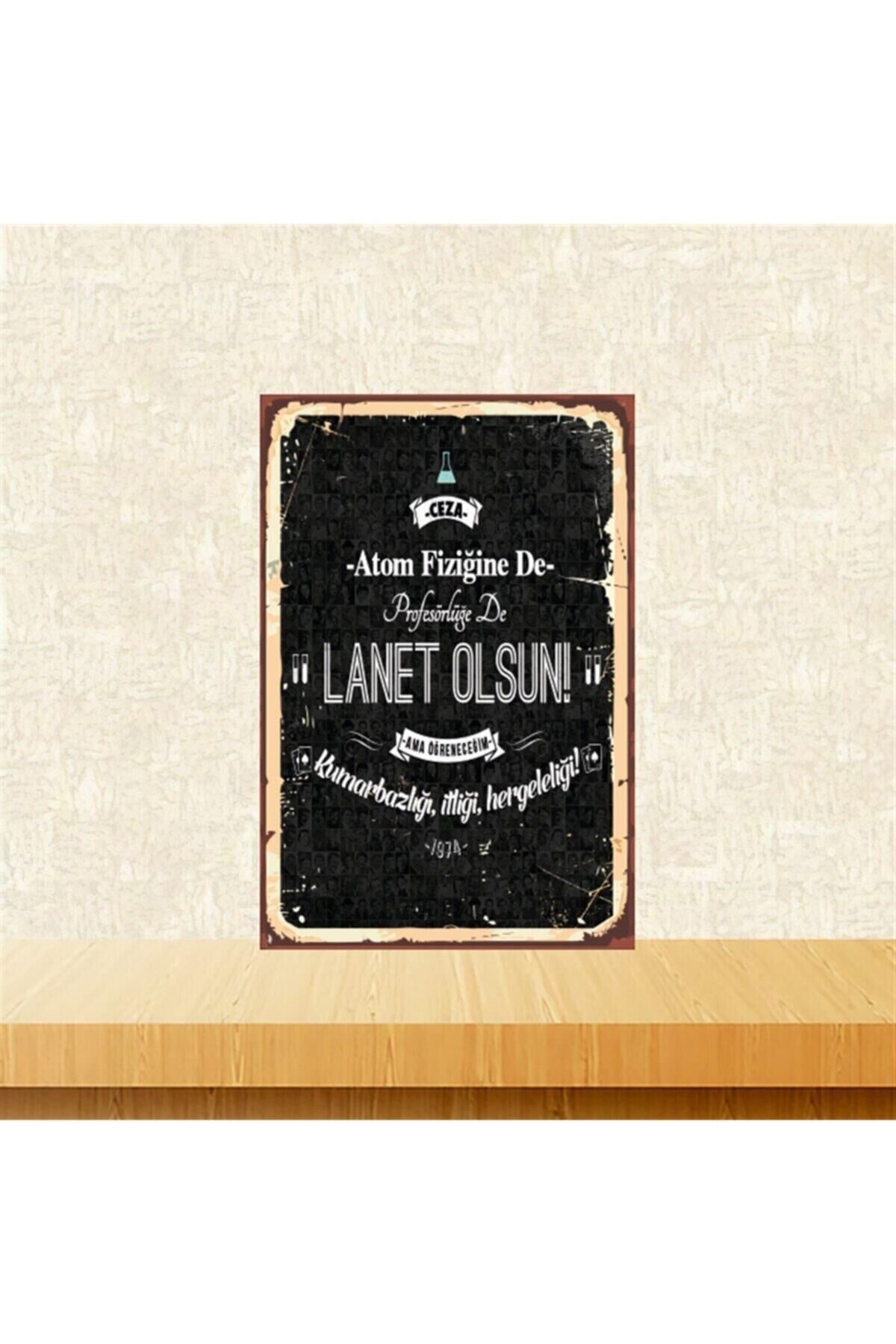 Lanet Olsun Cm Retro Ahşap Tablo Tkfx4800 20 x 30