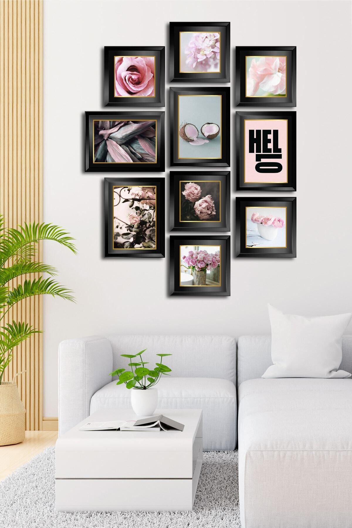 10 Parçalı Çerçeve Görünümlü Mdf Tablo Seti Flm100