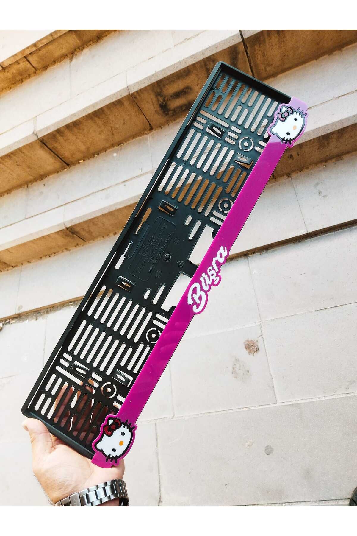 Plakalık Lazer Kesim Pleksi Uyumlu (2 Adet)Hello Kity(araç için) KİŞİYE ÖZEL PLAKALIK