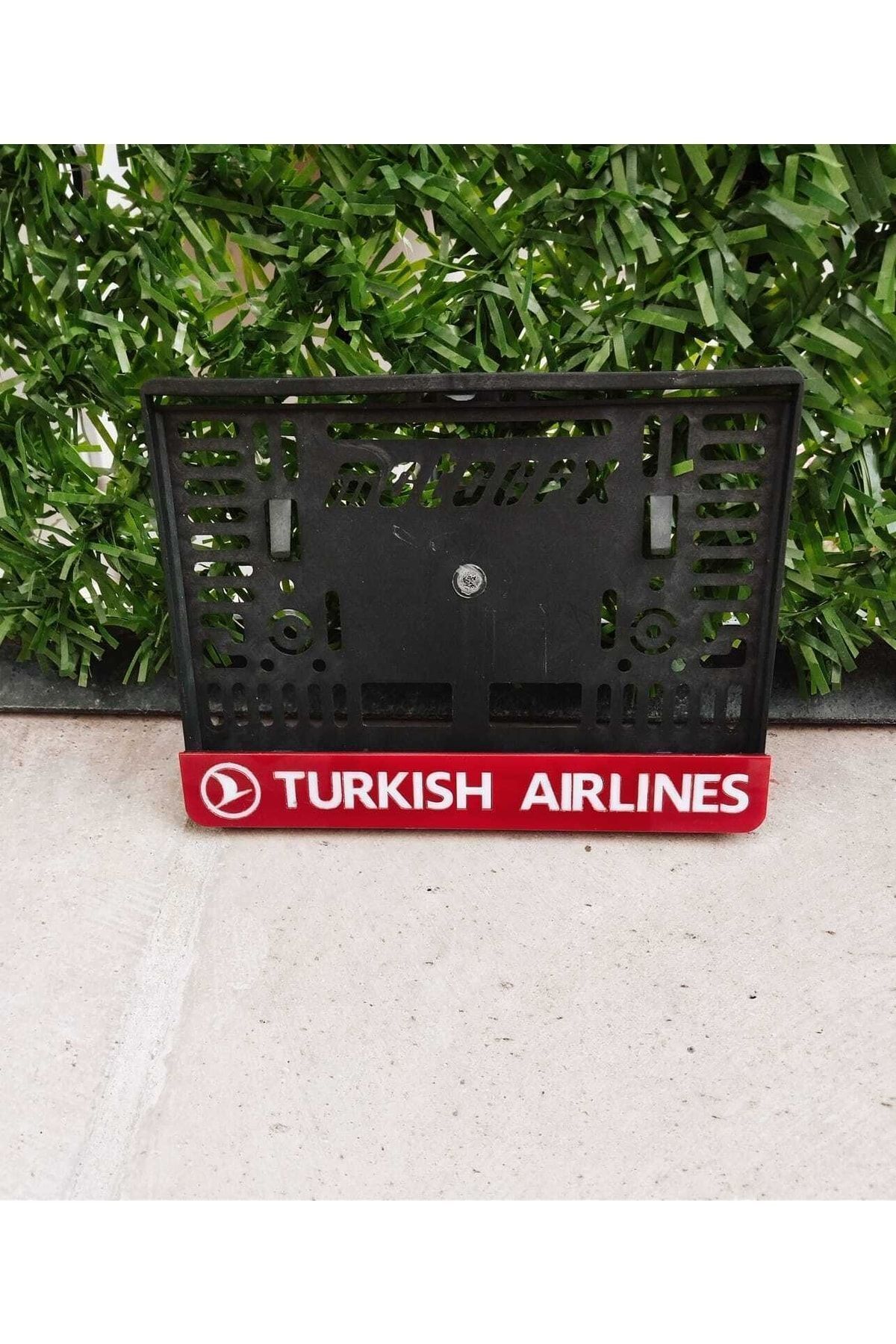 Motor Plakalık Turkısh Aırlınes Kırmızı Takmatik Lazer Kesim Pleksi ( 1 Adet )