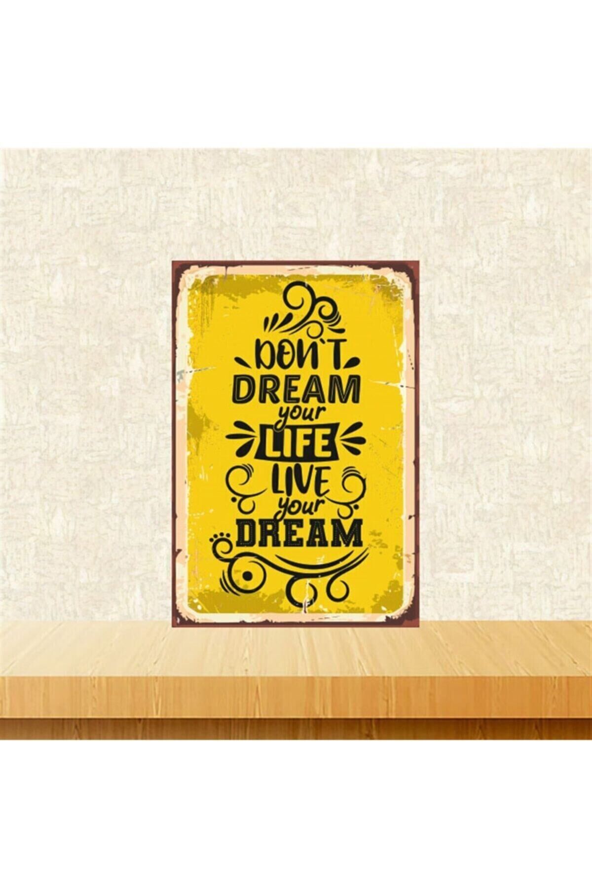 Dont Dream 20-30 Cm Retro Ahşap Tablo Tkfx5224