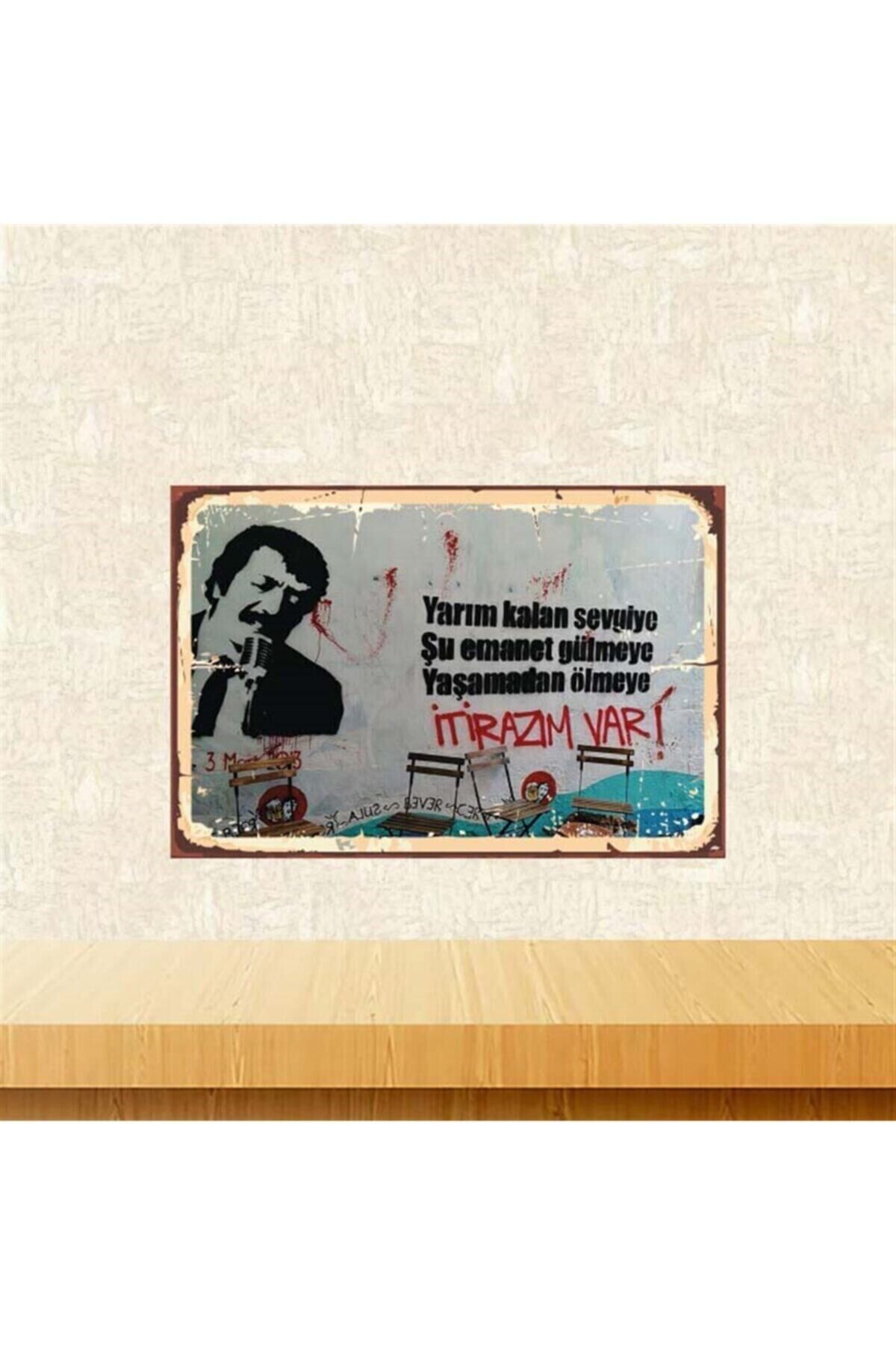 Müslüm Gürses Retro Ahşap Poster 20x30 cm