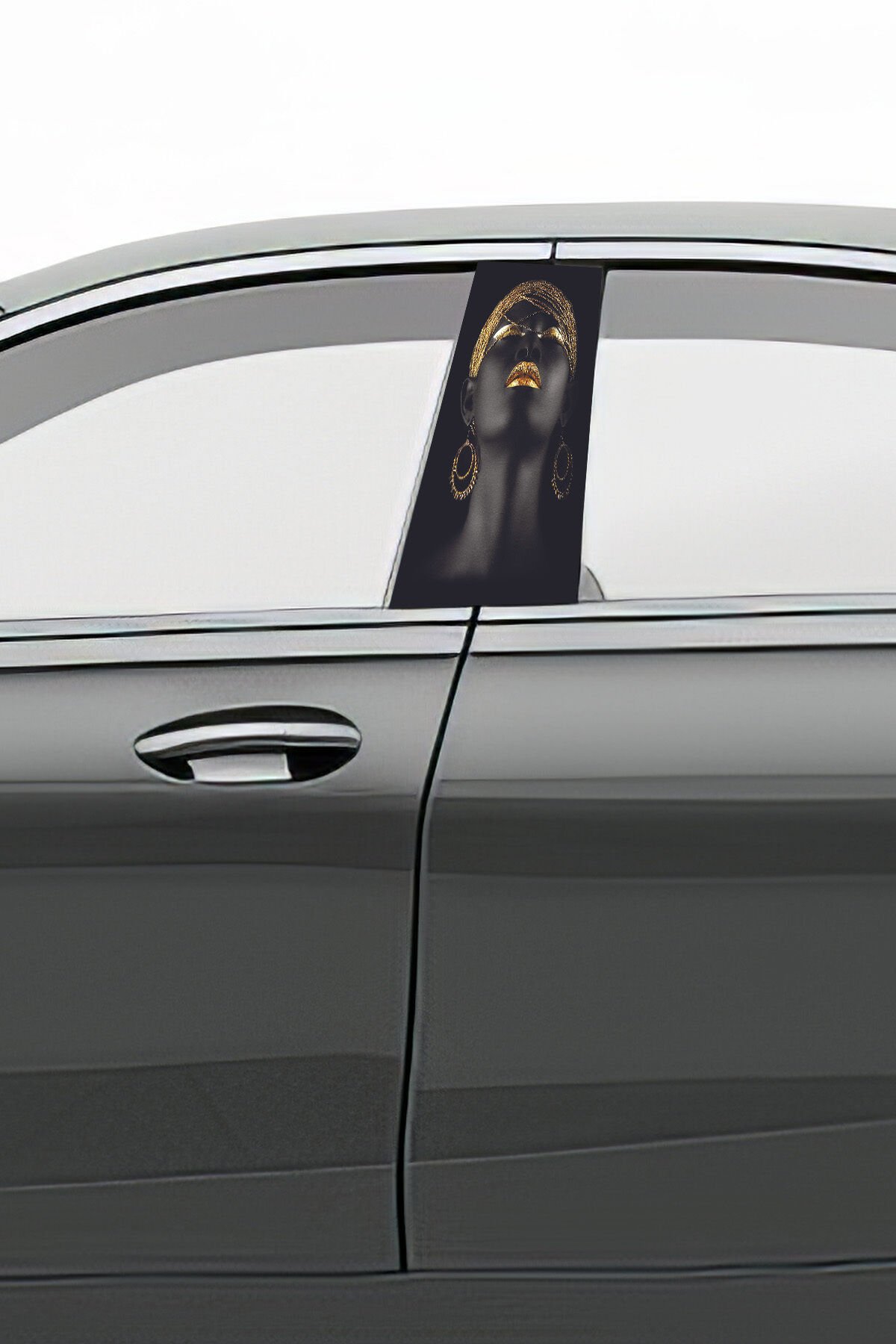 Araç Kapı Direk Kaplama Folyosu Desenli (Sağ Sol Takım) (2 Adet) - 22x50 Cm