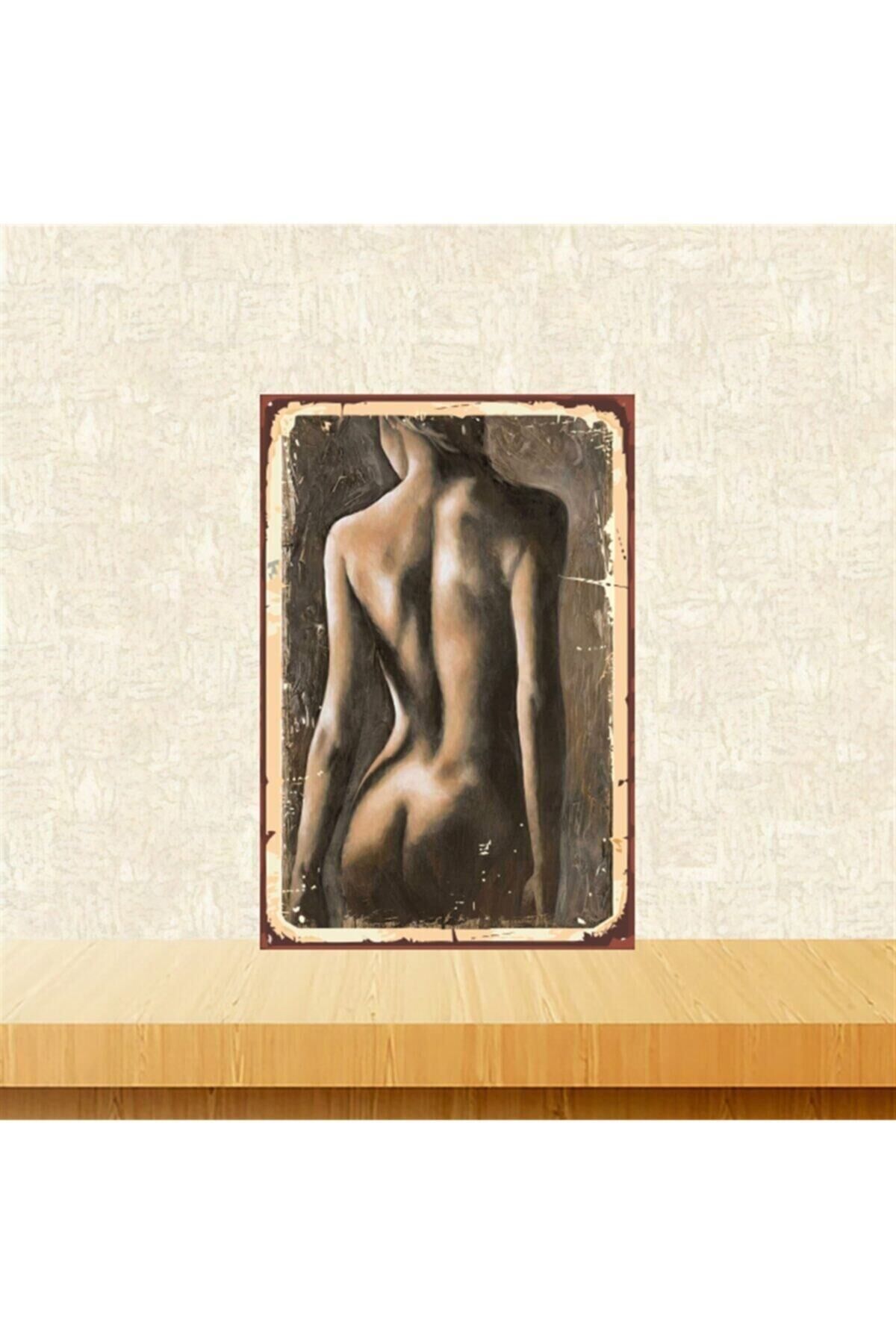 Kadın Tasarımlı 20-30 Cm Retro Ahşap Tablo Tkfx4593