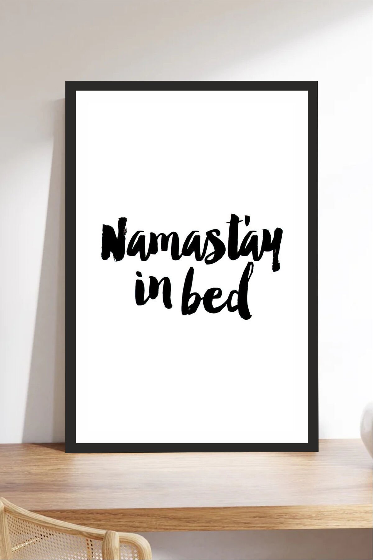 motto yazılı çerçeve görünümlü mdf tablo