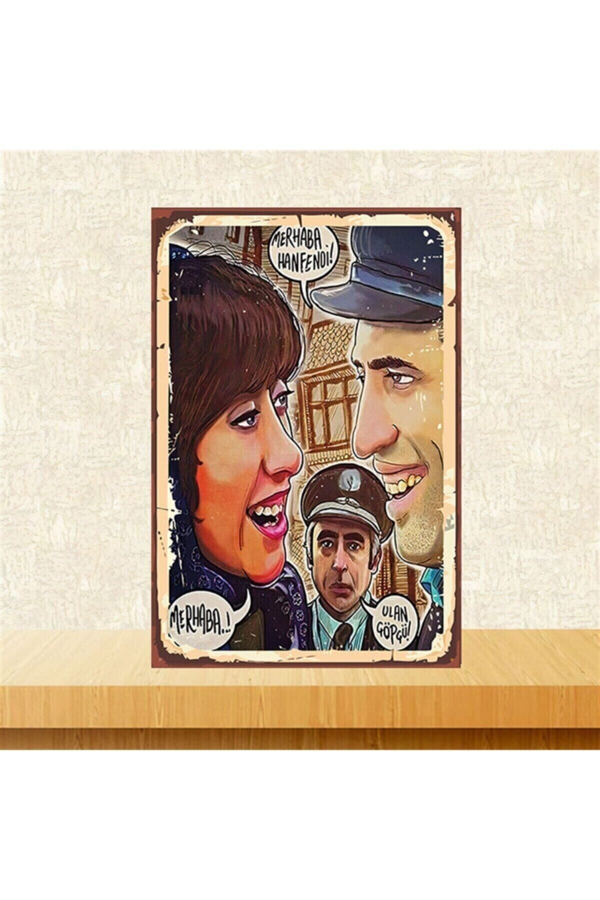 Bej Retro Ahşap Çöpçüler Kralı Poster 20-30 CM