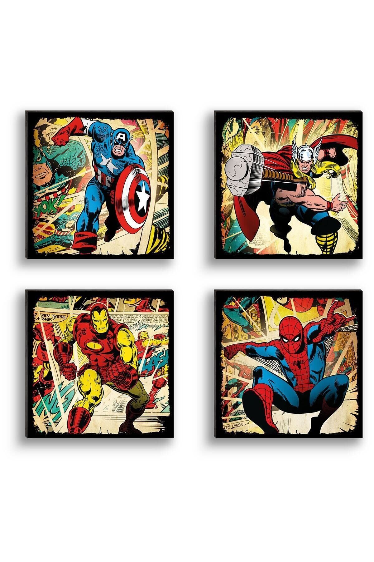 Süper Kahramanlar 4'lü Tablo Seti