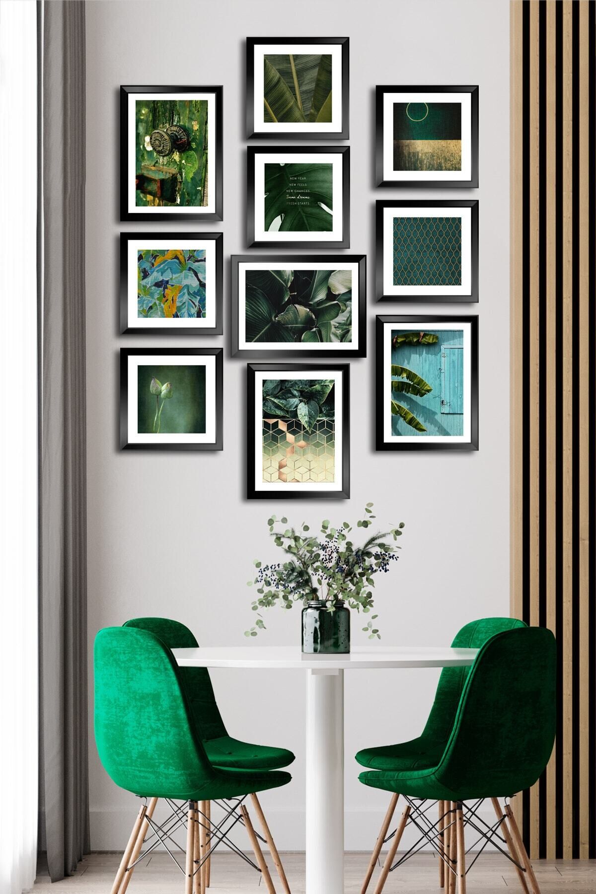 10 Parçalı Çerçeve Görünümlü Mdf Tablo Seti Flm134