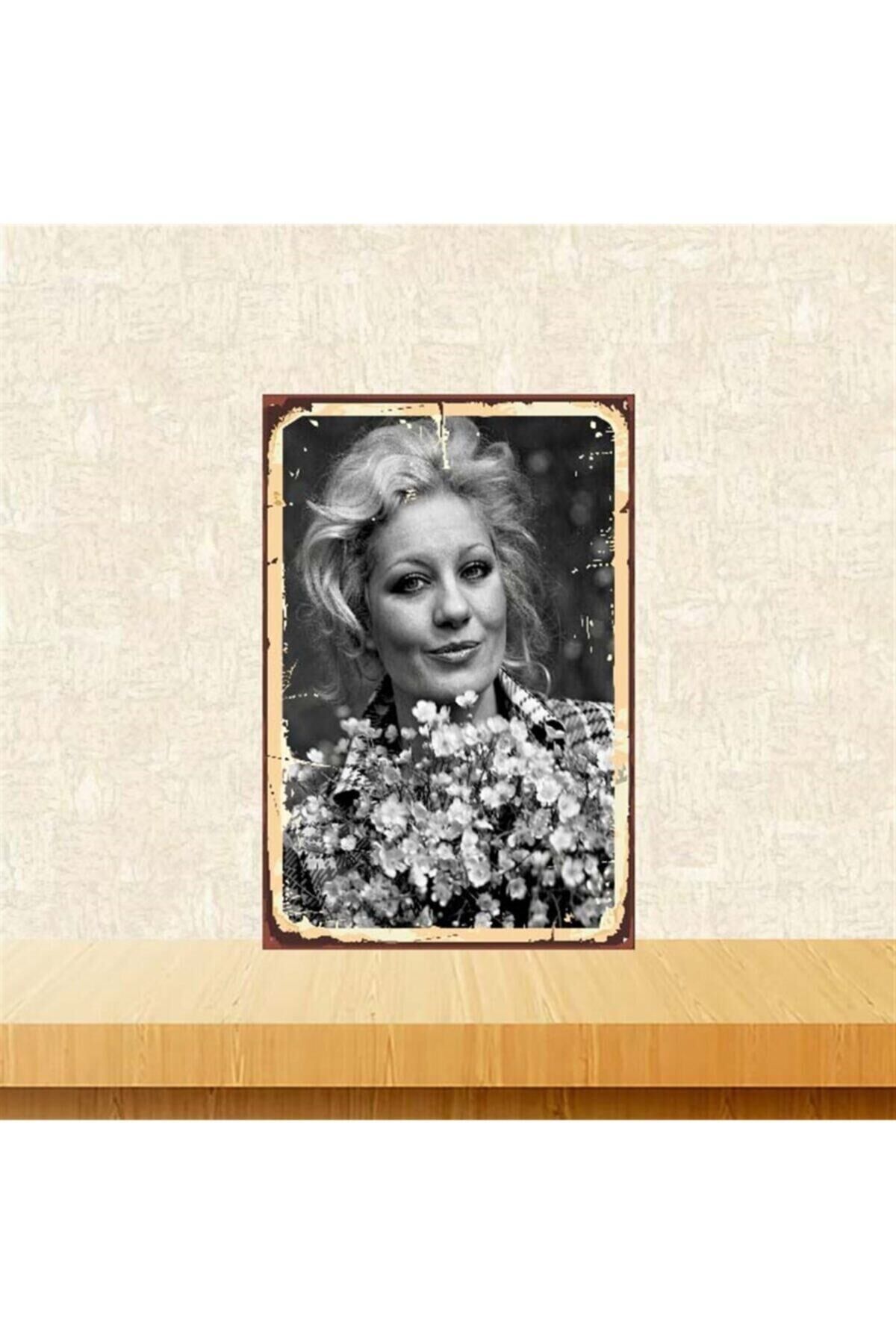 Emel Sayın 20-30 cm Retro Ahşap Poster Tkfx3718