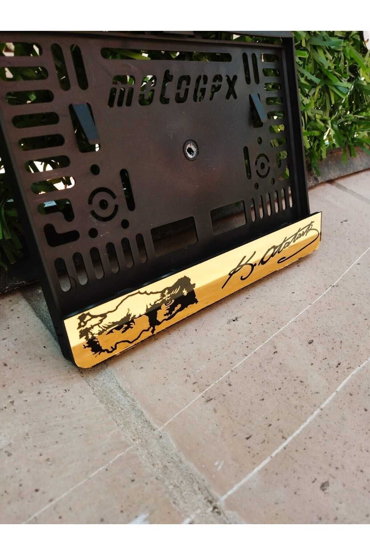 Motor Plakalık Atatürk Göz Ve Imzalı Lazer Kesim Pleksi| Motorsiklet Plakalık| Isime Özel